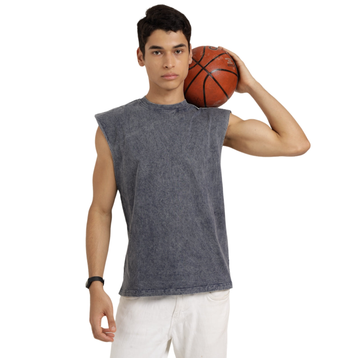 Navy Acid Tank Blue - Image 1