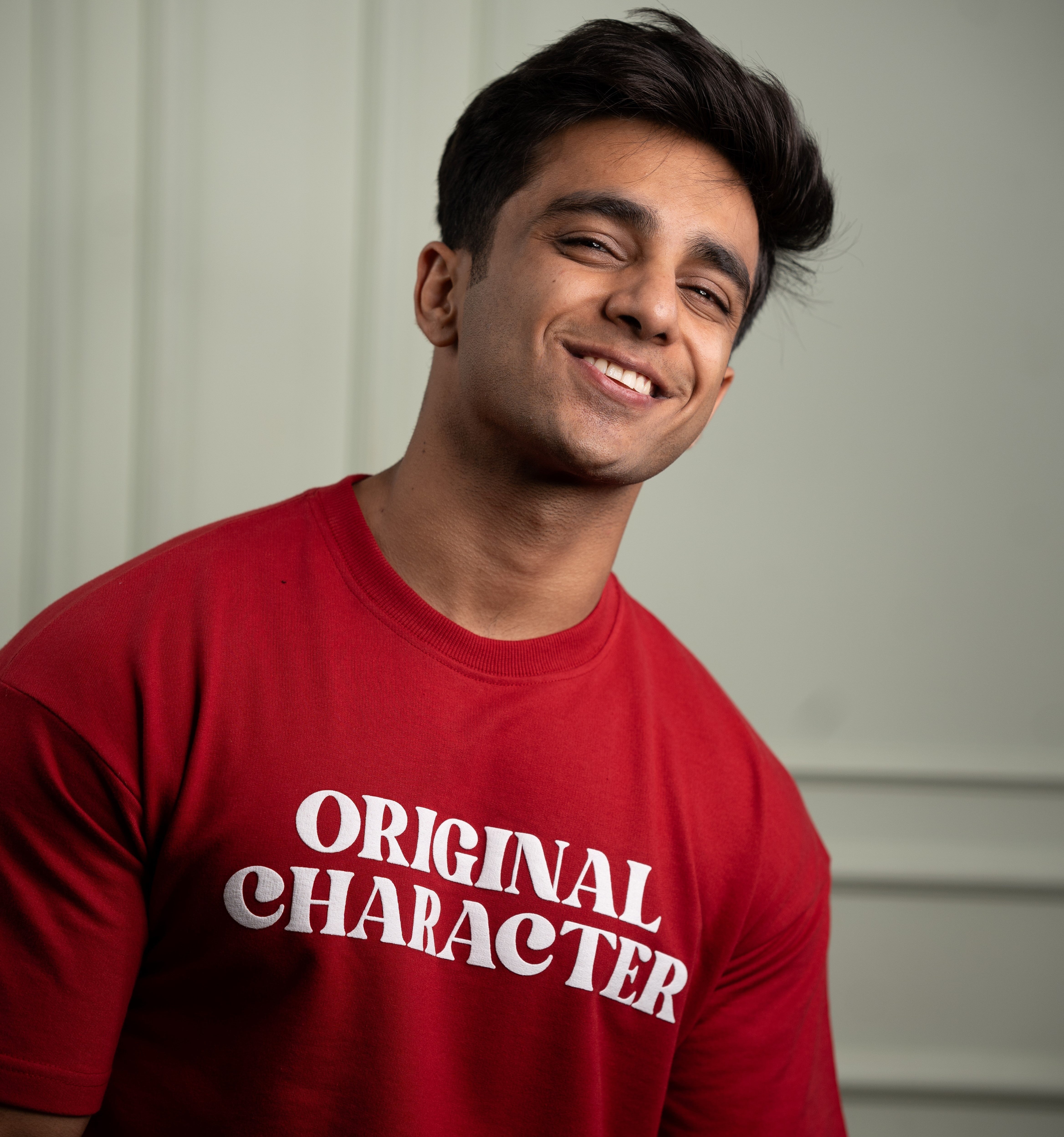 Image of Original Character Red Oversized T-shirt