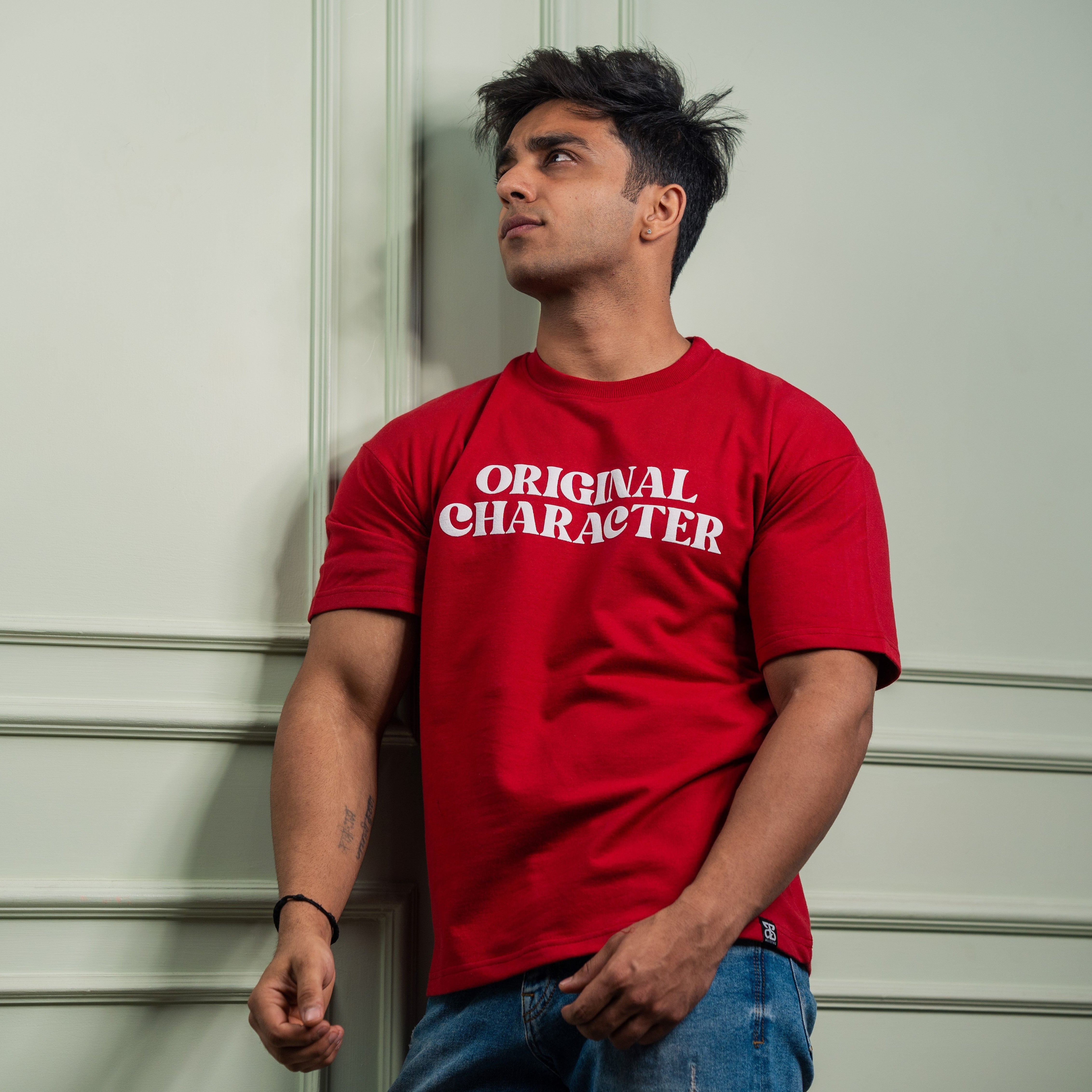 Image of Original Character Red Oversized T-shirt