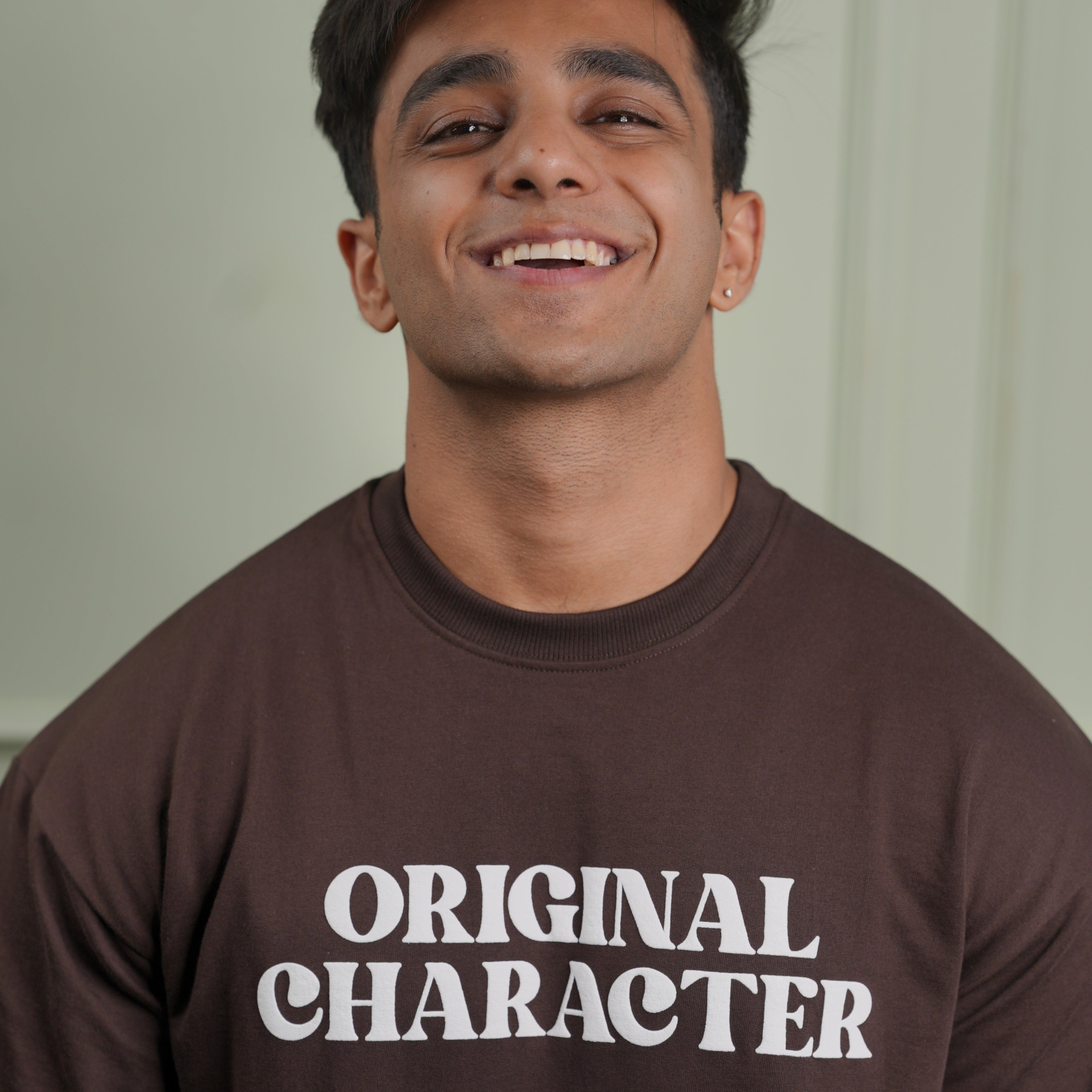 Image of Original Character Brown Oversized T-shirt
