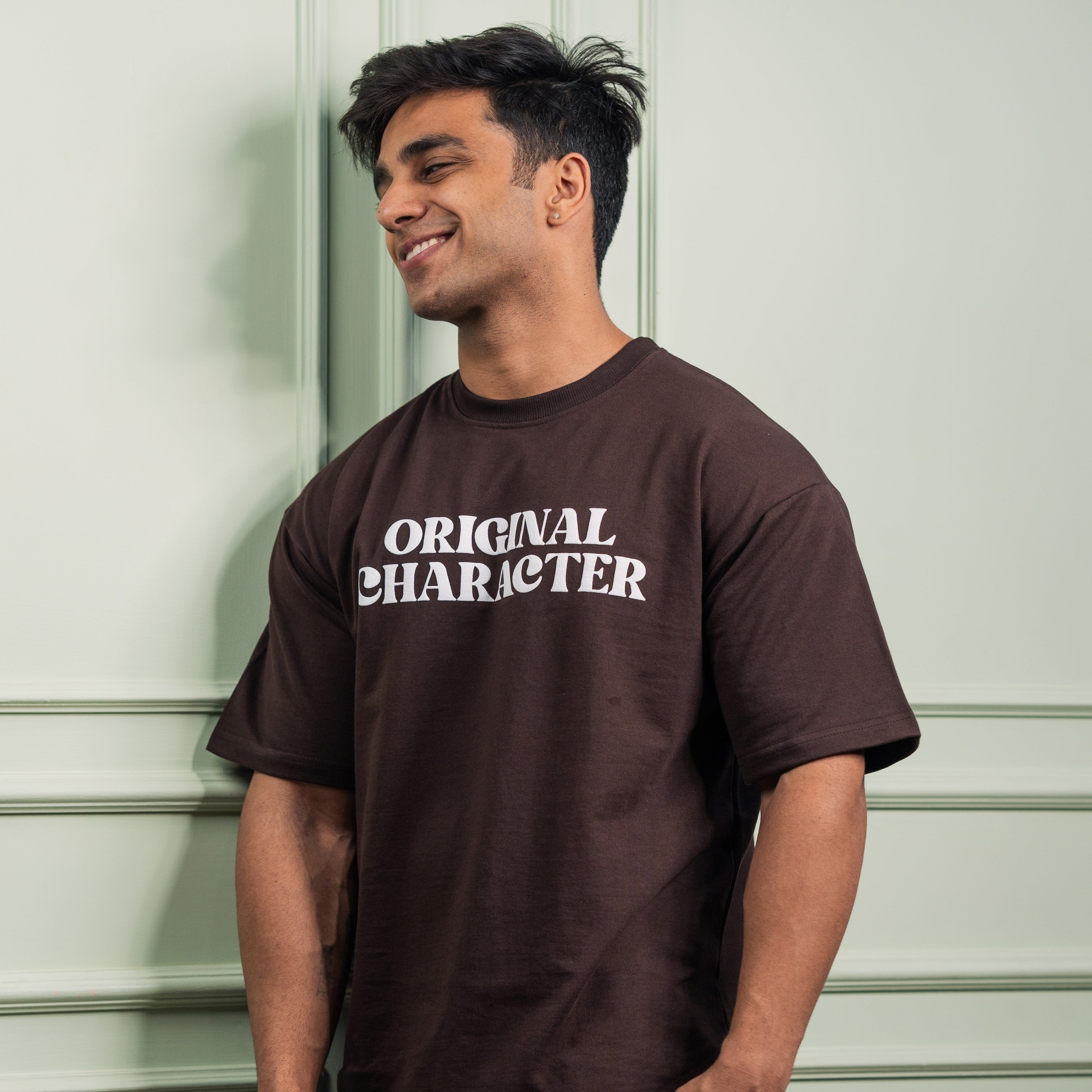 Image of Original Character Brown Oversized T-shirt