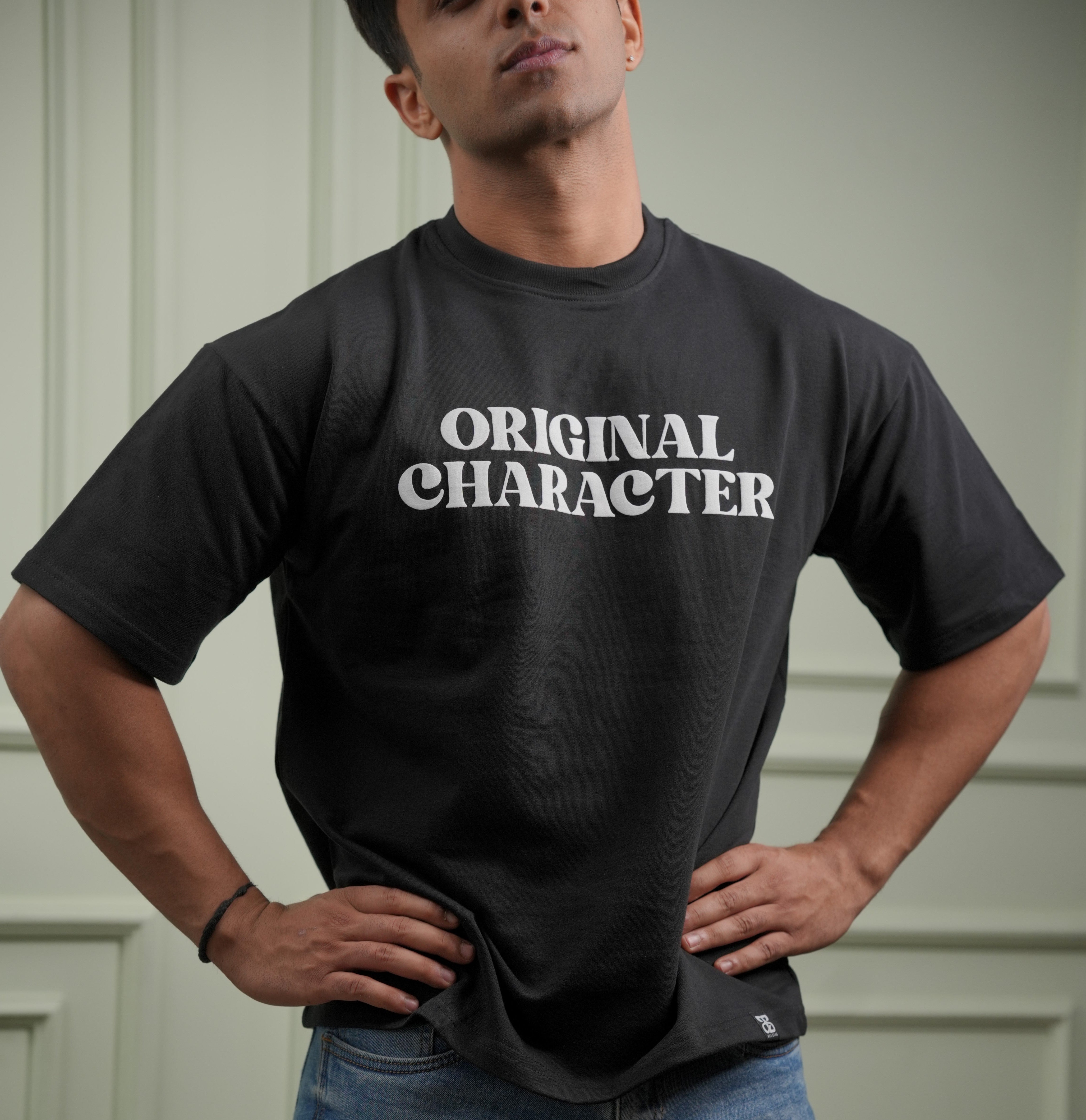 Original Character Black Oversized T-shirt