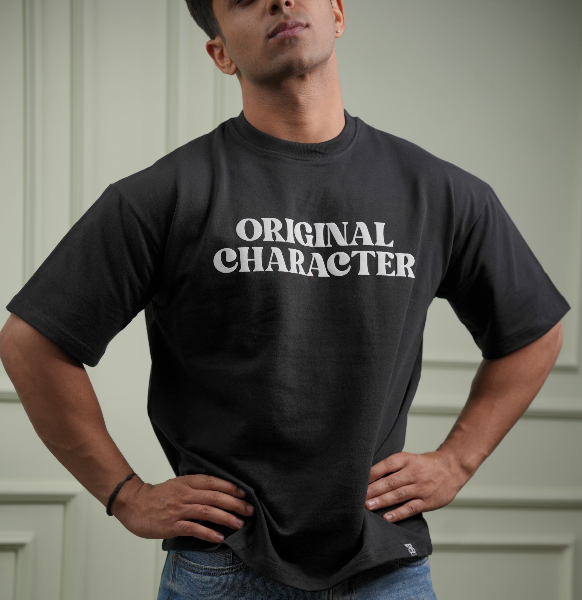 Original Character Black Oversized T-shirt
