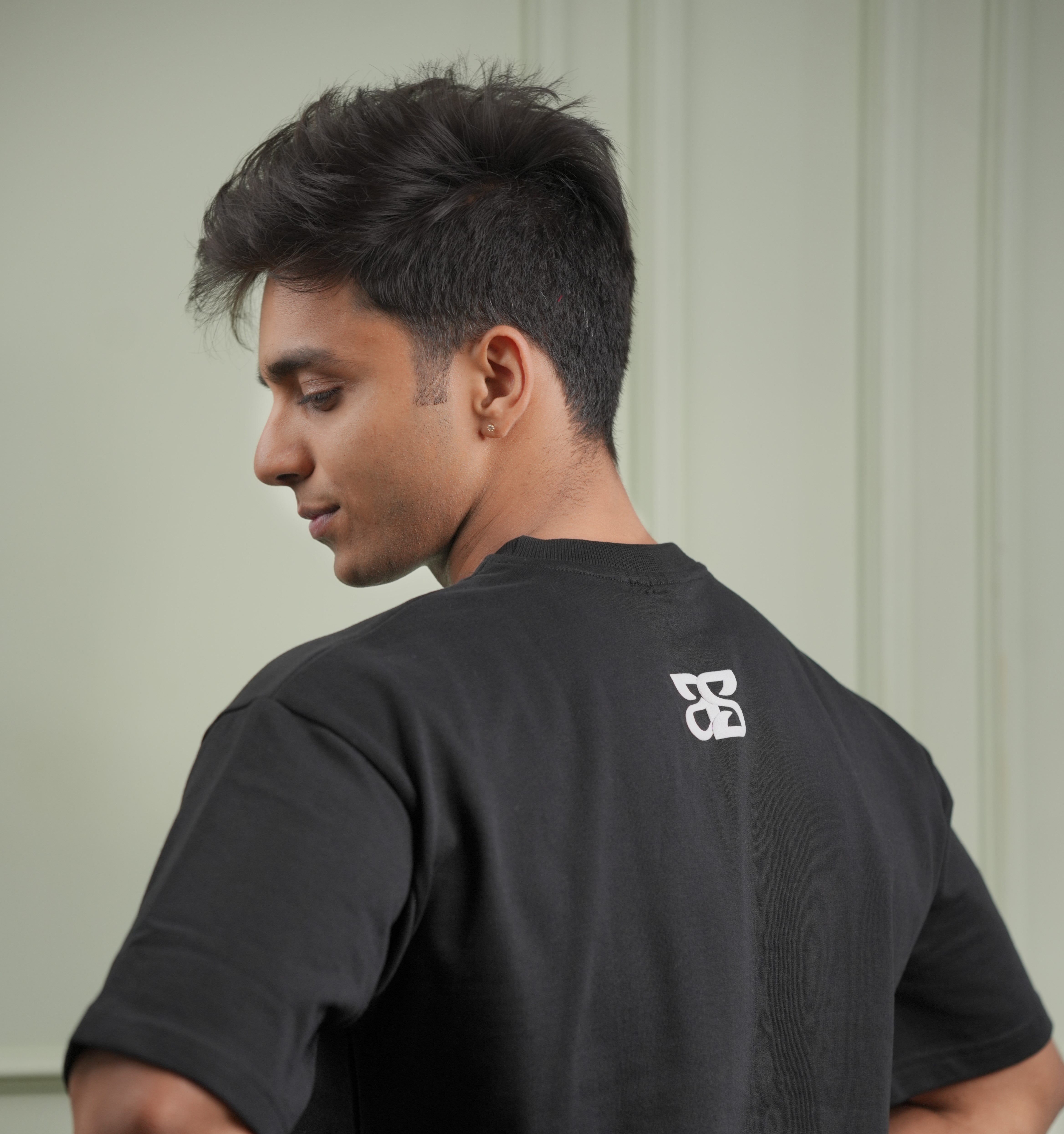 Original Character Black Oversized T-shirt