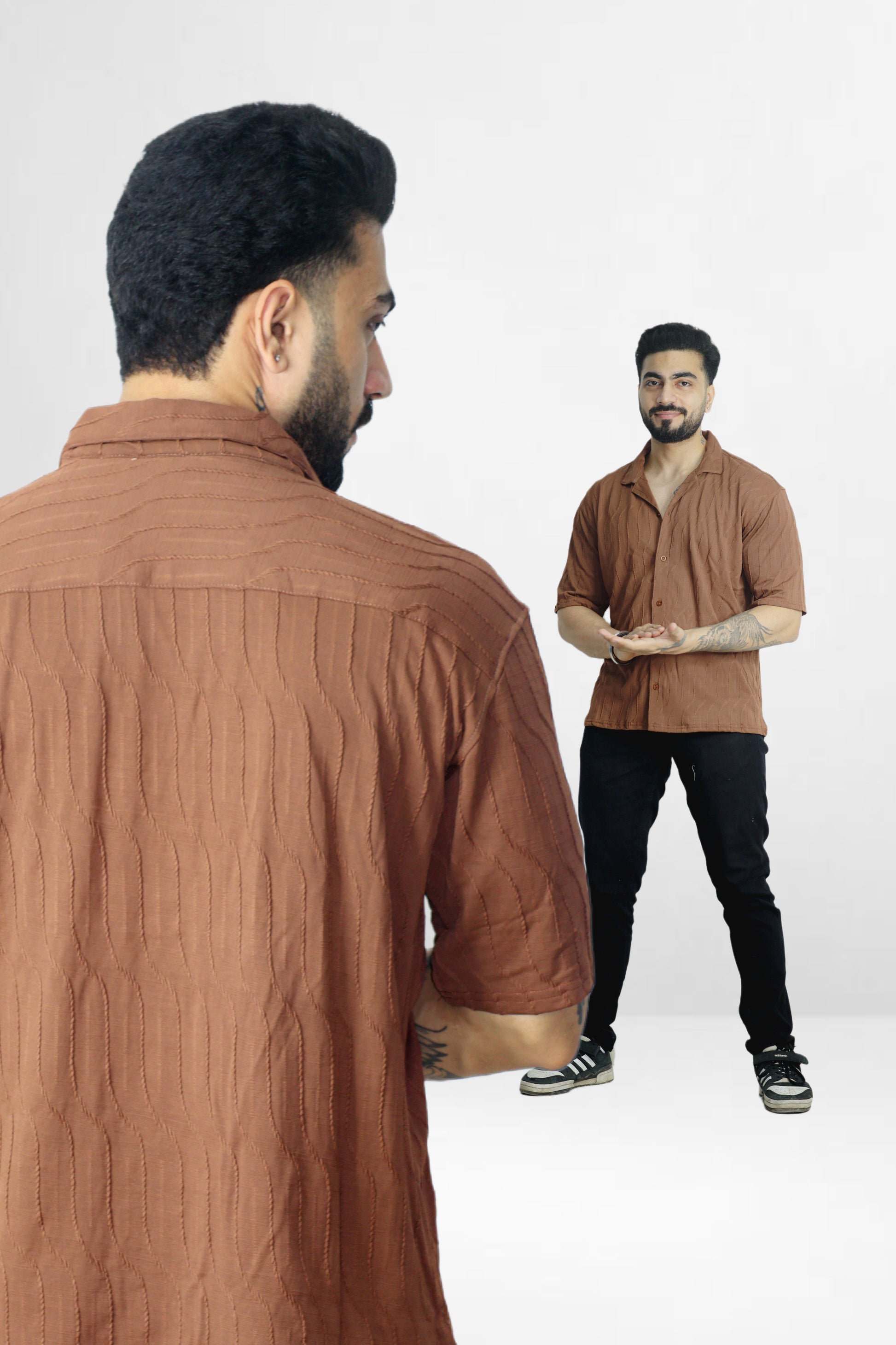 Rust Brown Oversized Shirt