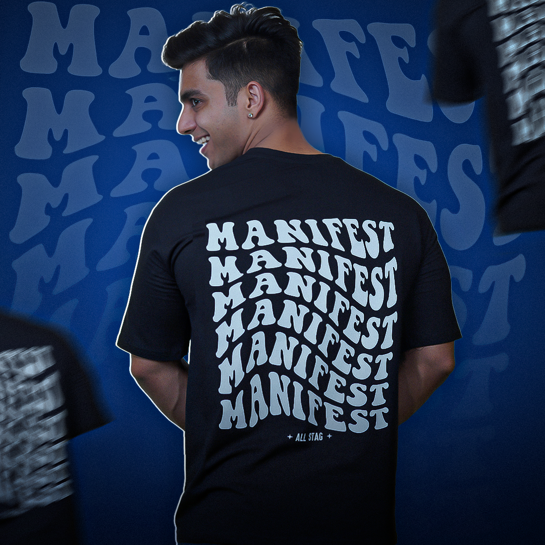 MANIFEST BLACK OVERSIZED T-SHIRT