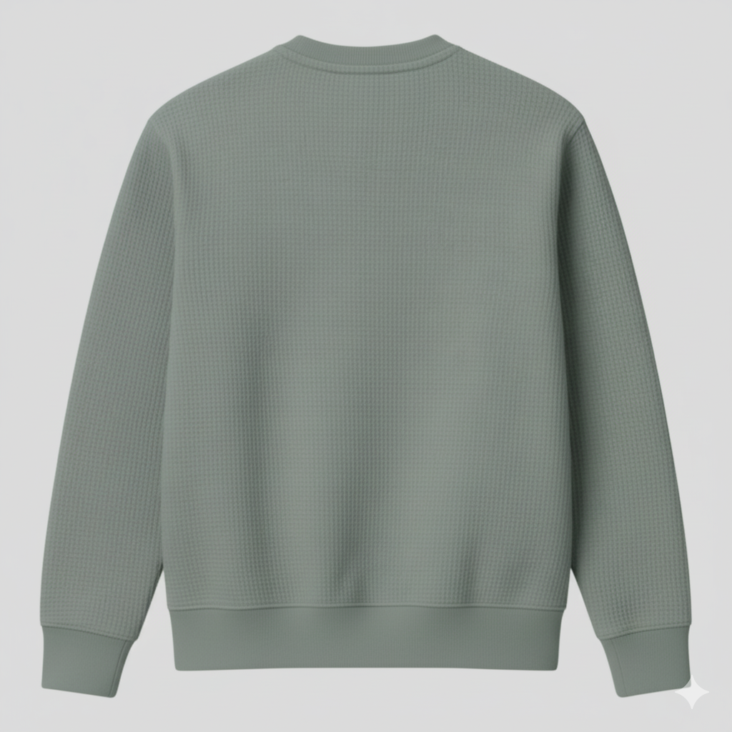 Waffle Knit Sweat Shirt