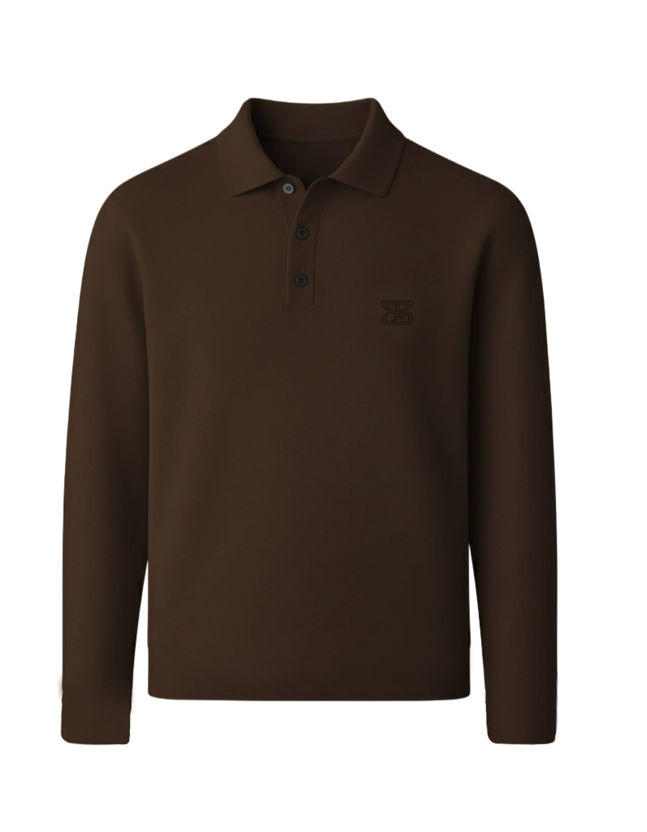 Essential Brown Long Sleeve Polo