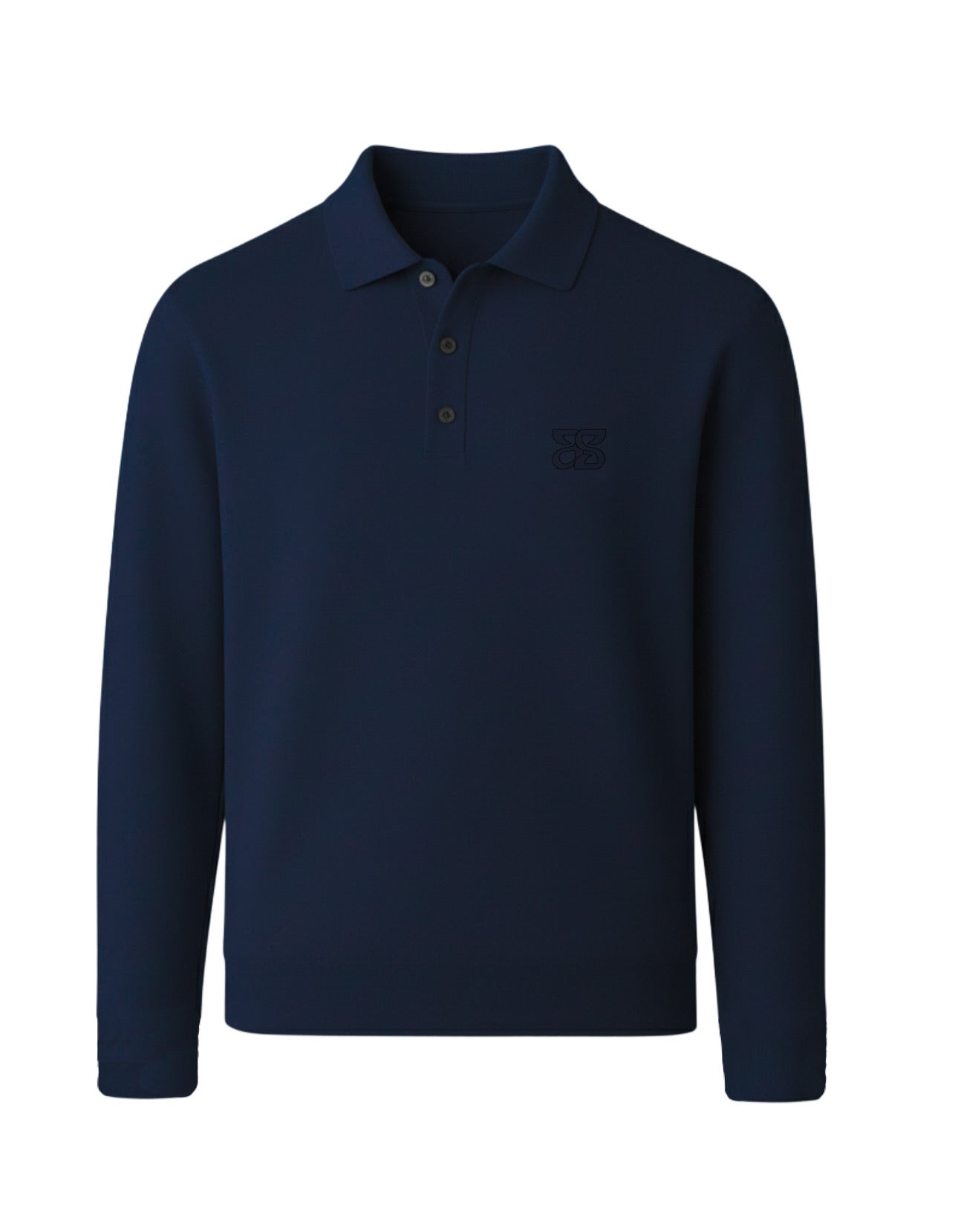Essential Blue Long Sleeve Polo