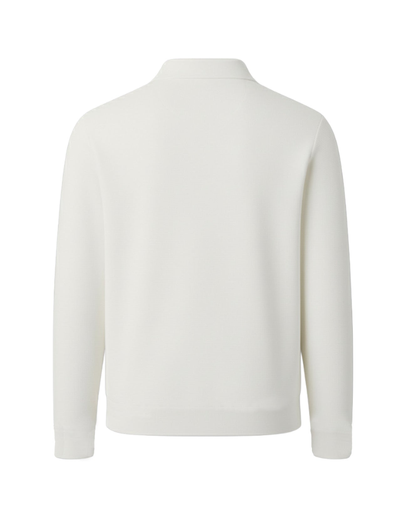 Image of Essential White Long Sleeve Polo