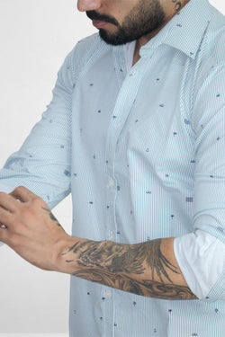 Image of Anchor Mint Stripe Shirt