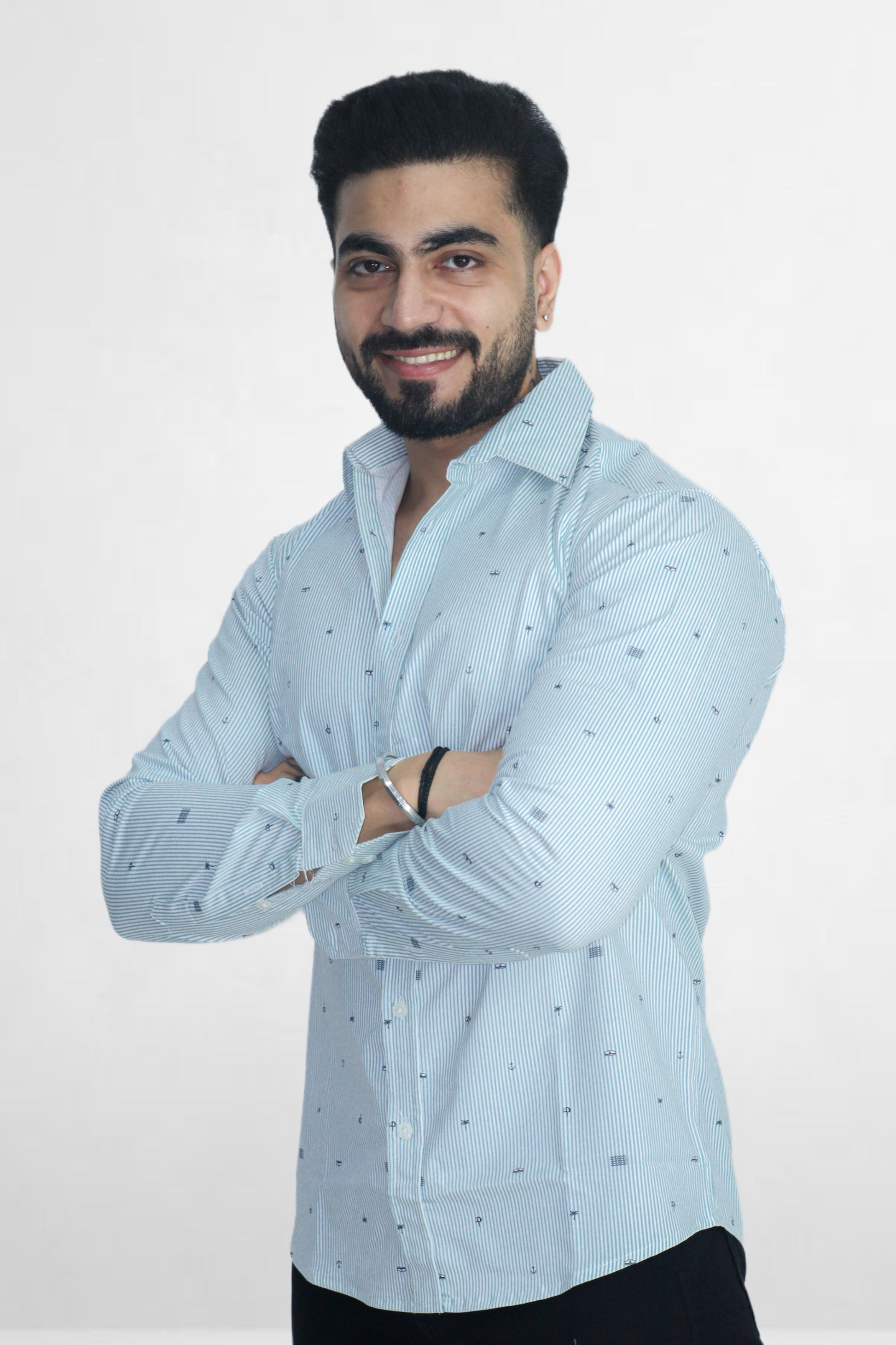 Anchor Mint Stripe Shirt