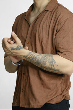 Image of Rust Brown Oversized Shirt