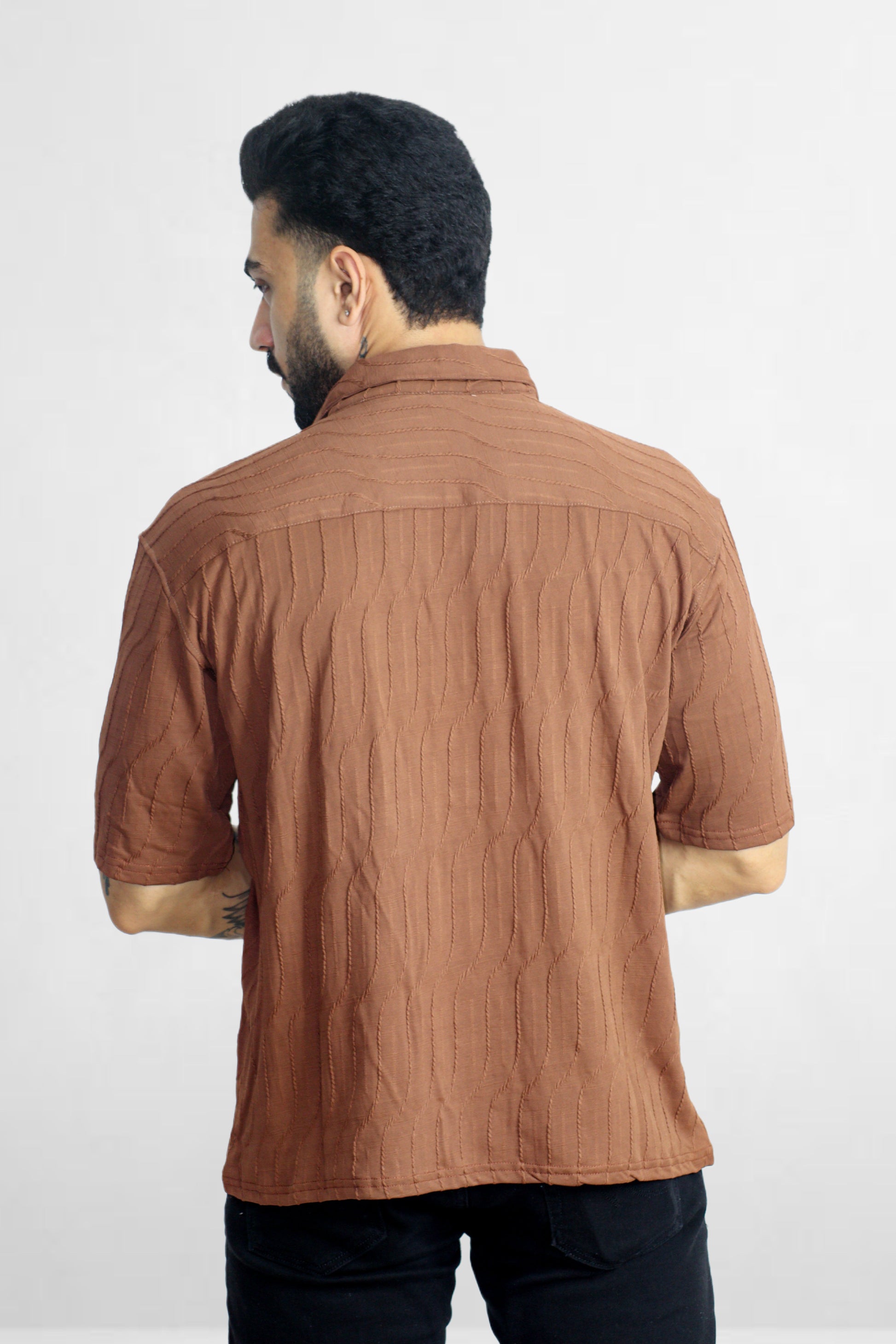 Rust Brown Oversized Shirt