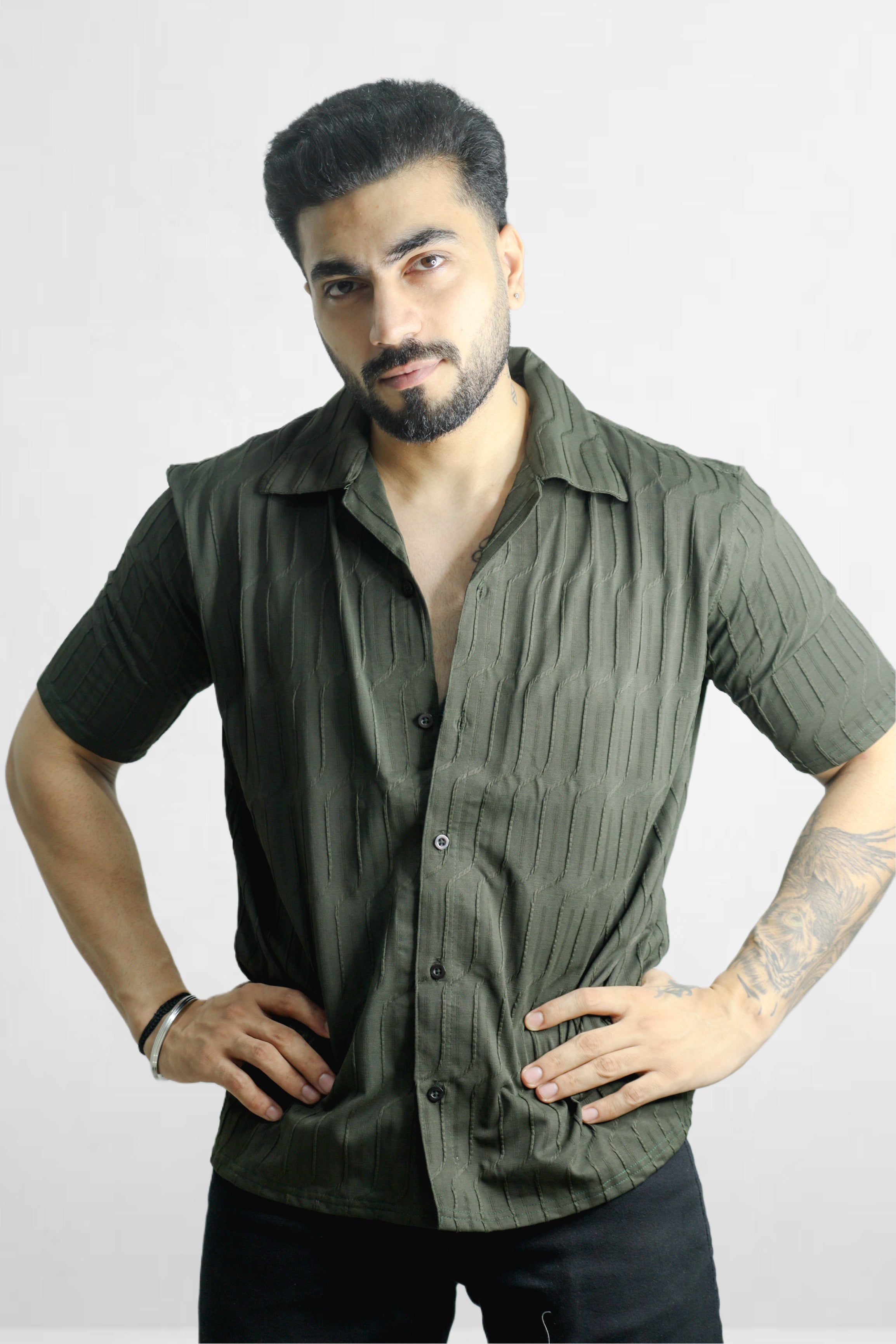 Vintage Green Oversized Shirt