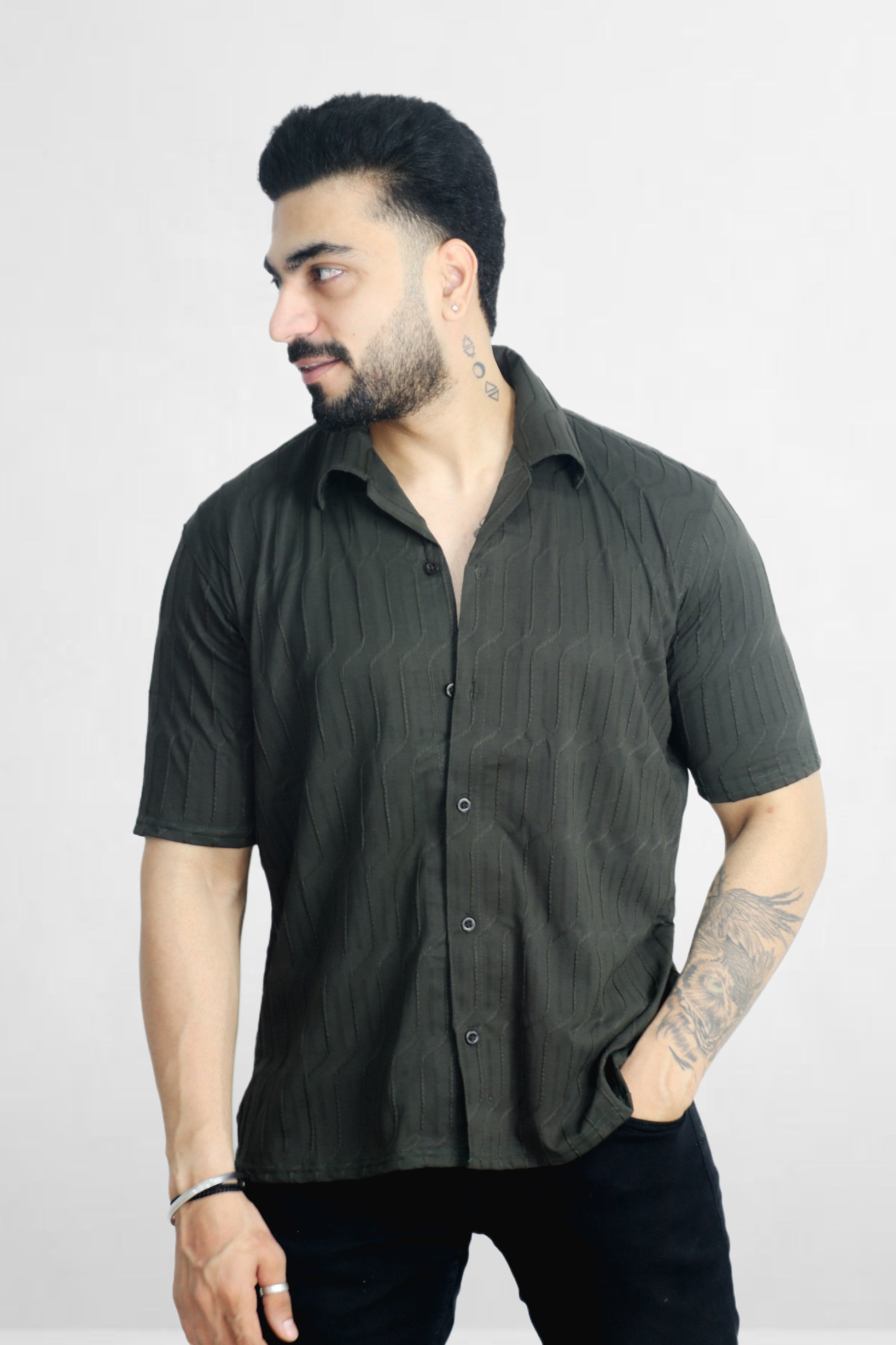 Vintage Green Oversized Shirt