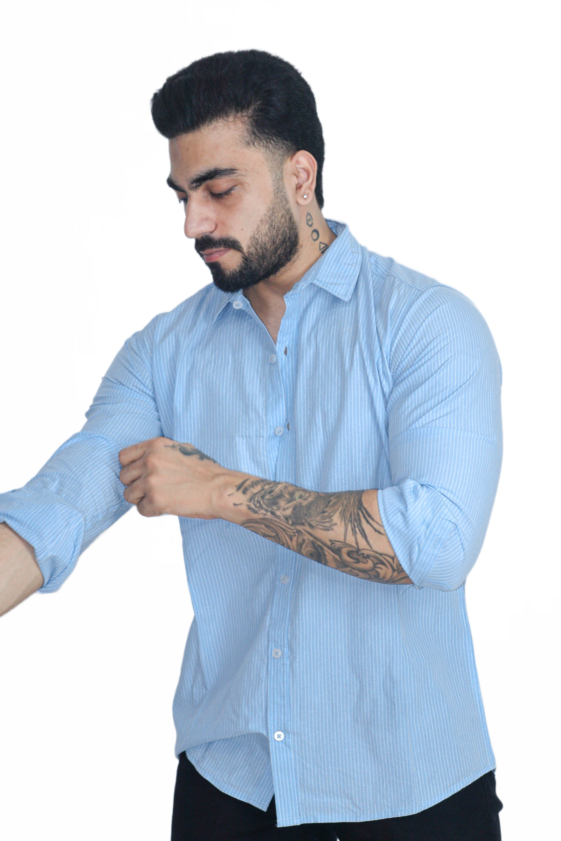 Blue Pin Stripe Shirt