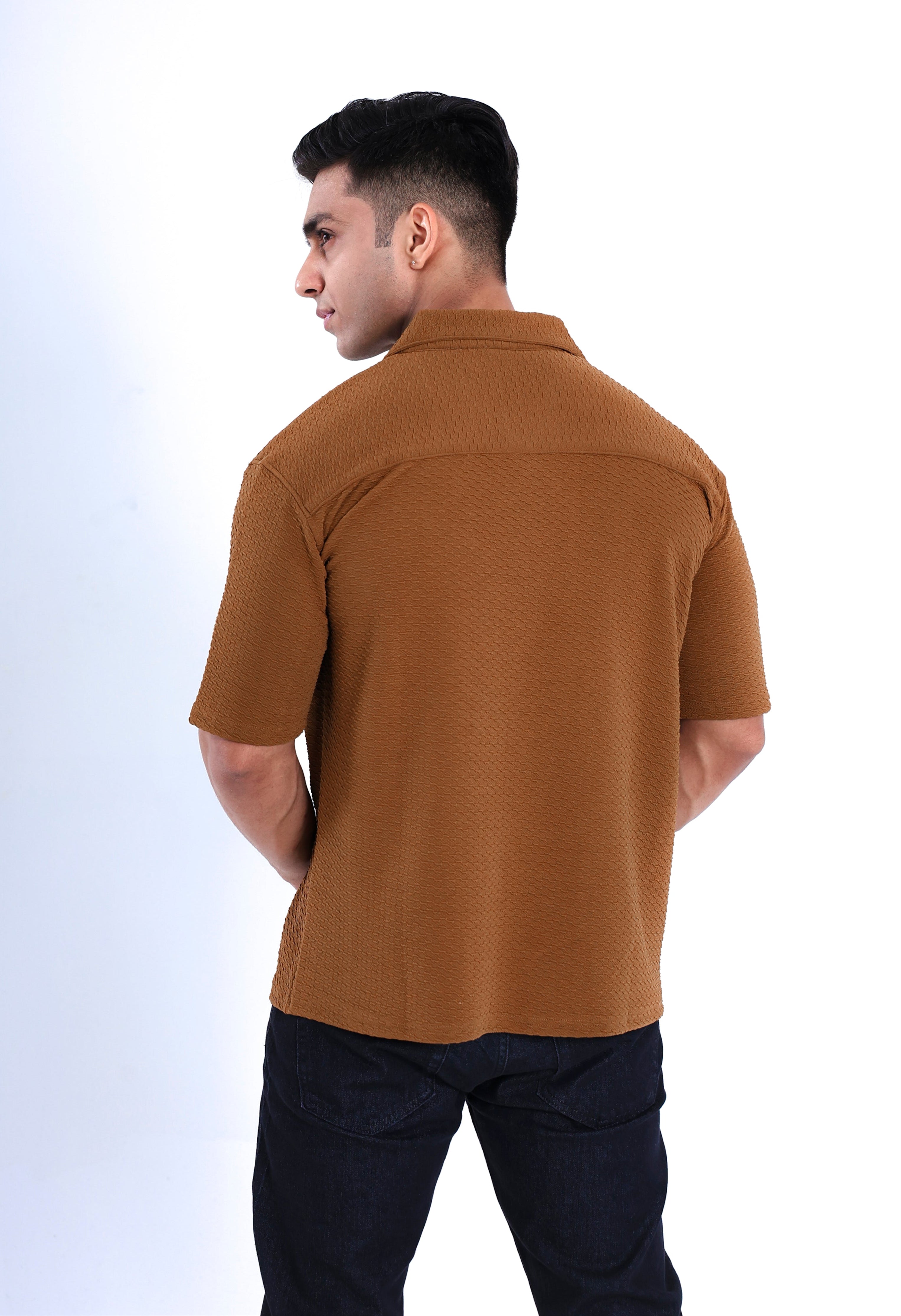 Image of Oak Textured Regular Shirt