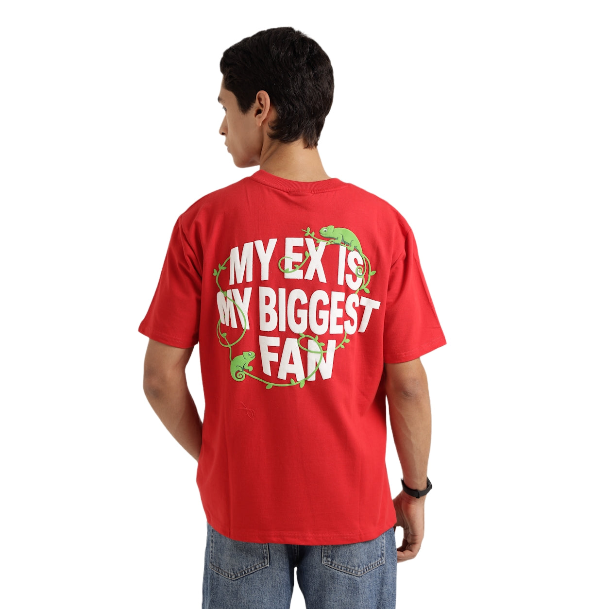 Ex Is Biggest Fan Oversized T-Shirt (Red)