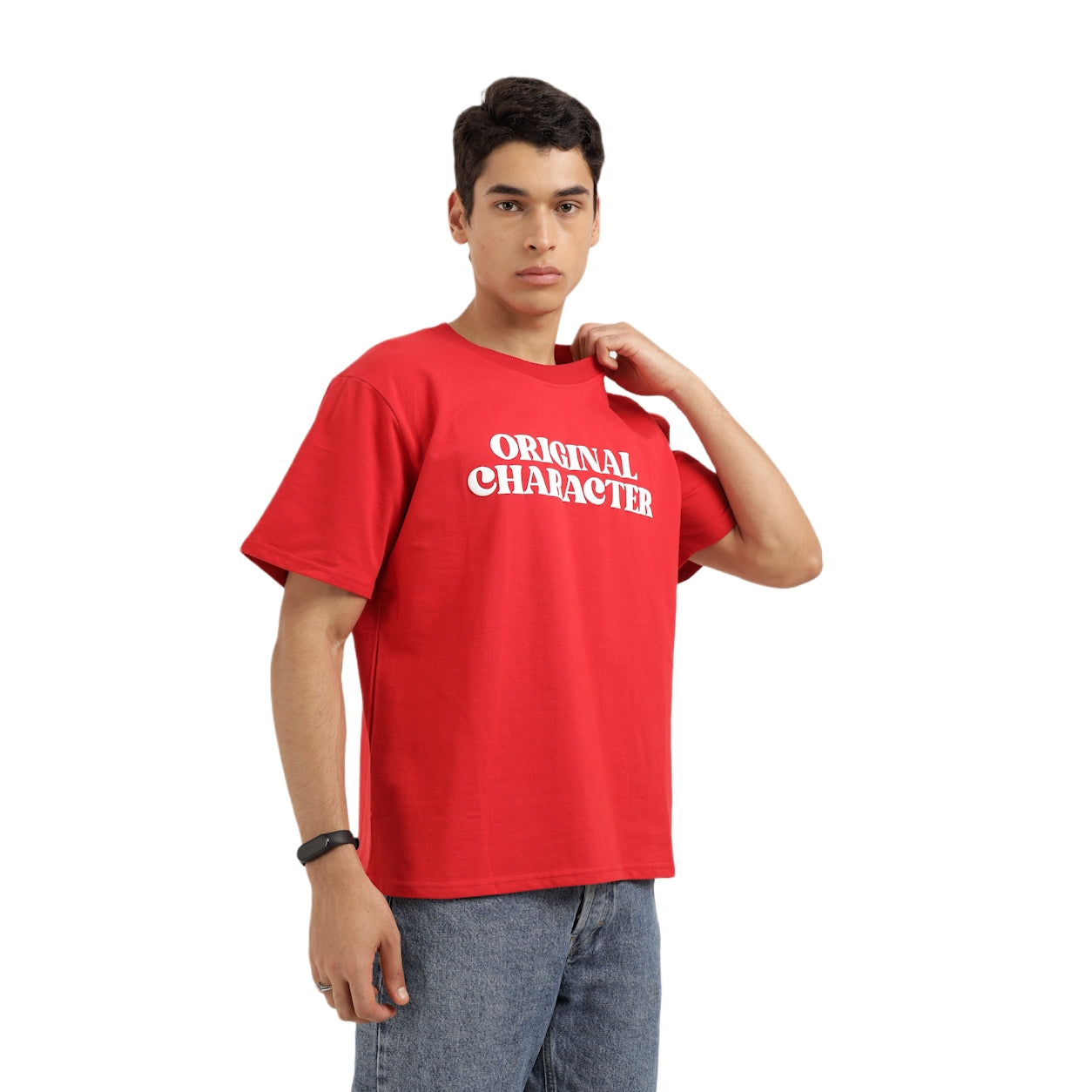 Image of Original Character Red Oversized T-Shirt
