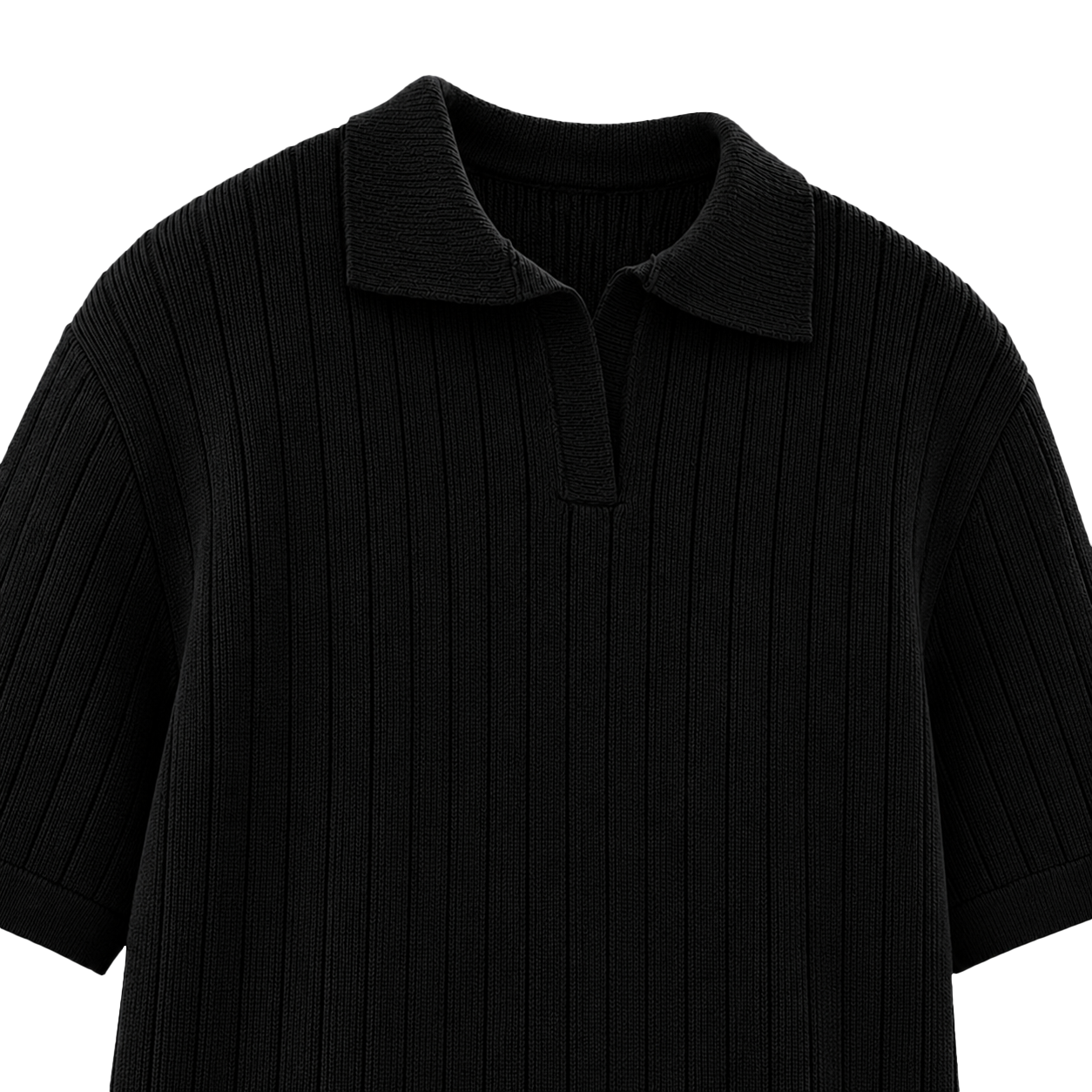 Old Money Knitted Black Polo