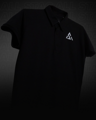 BLACK UNISEX POLO T-SHIRT