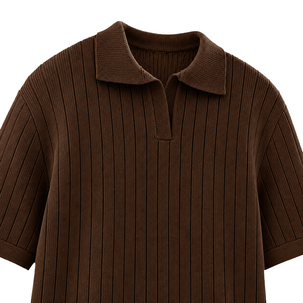 Old Money Knitted Brown Polo