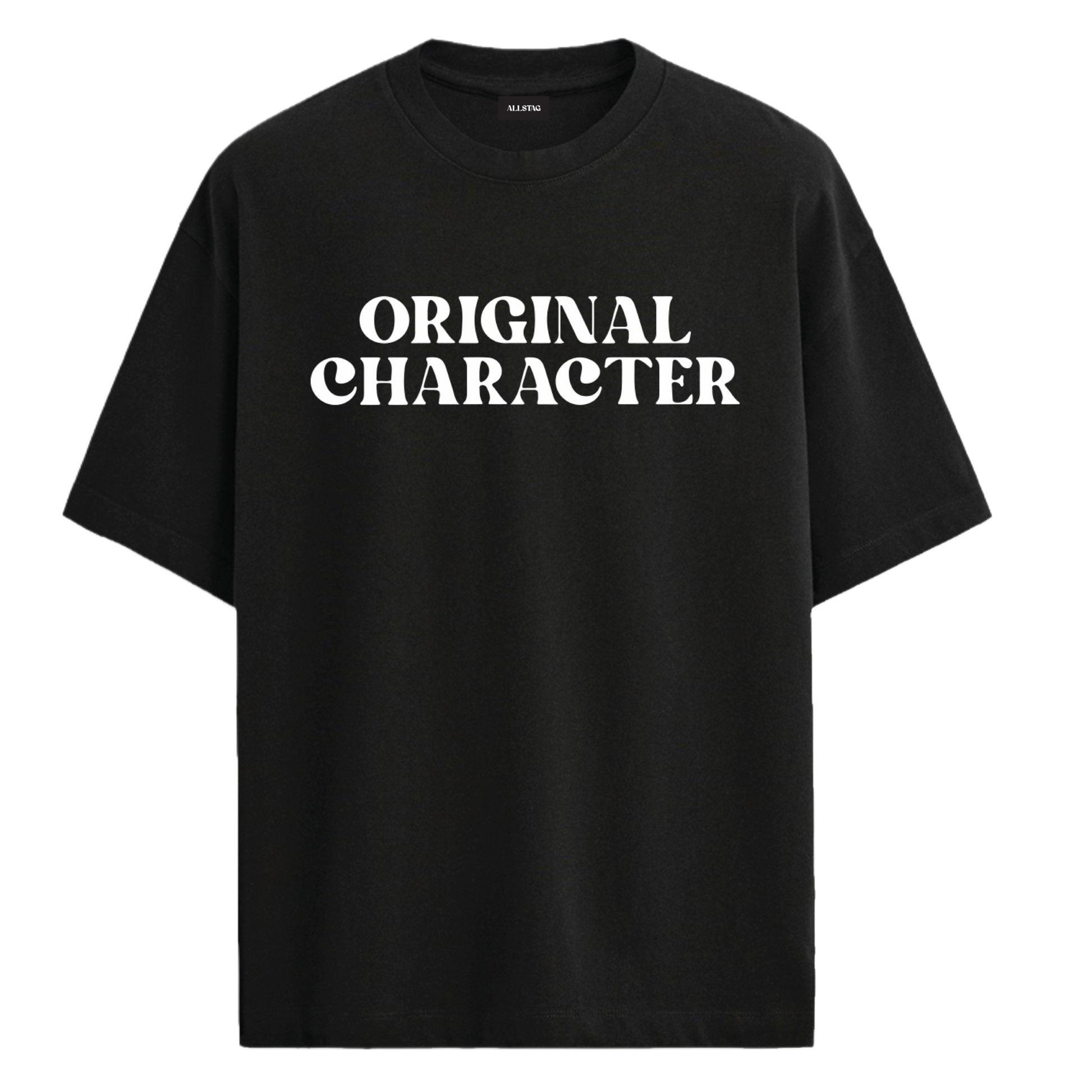 Original Character Black Oversized T-shirt