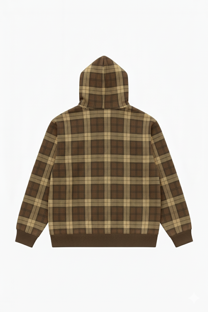 Mocha Plaid Hoodie