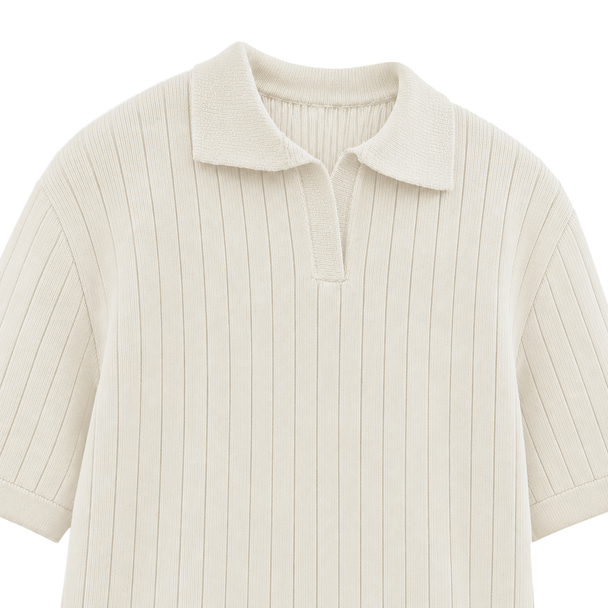 Old Money Knitted White Polo
